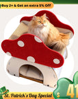 Mushroom Loft – Cat Bed & Scratcher Combo