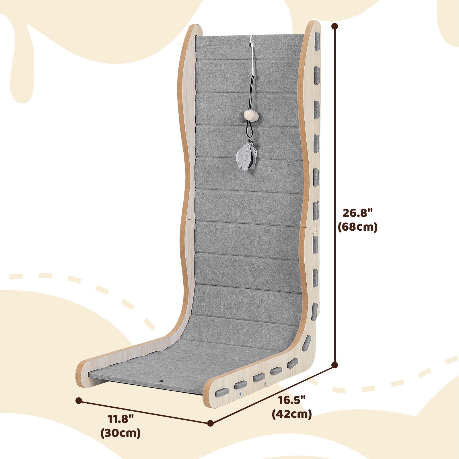 Modern Felt L-Shape Cat Scratcher