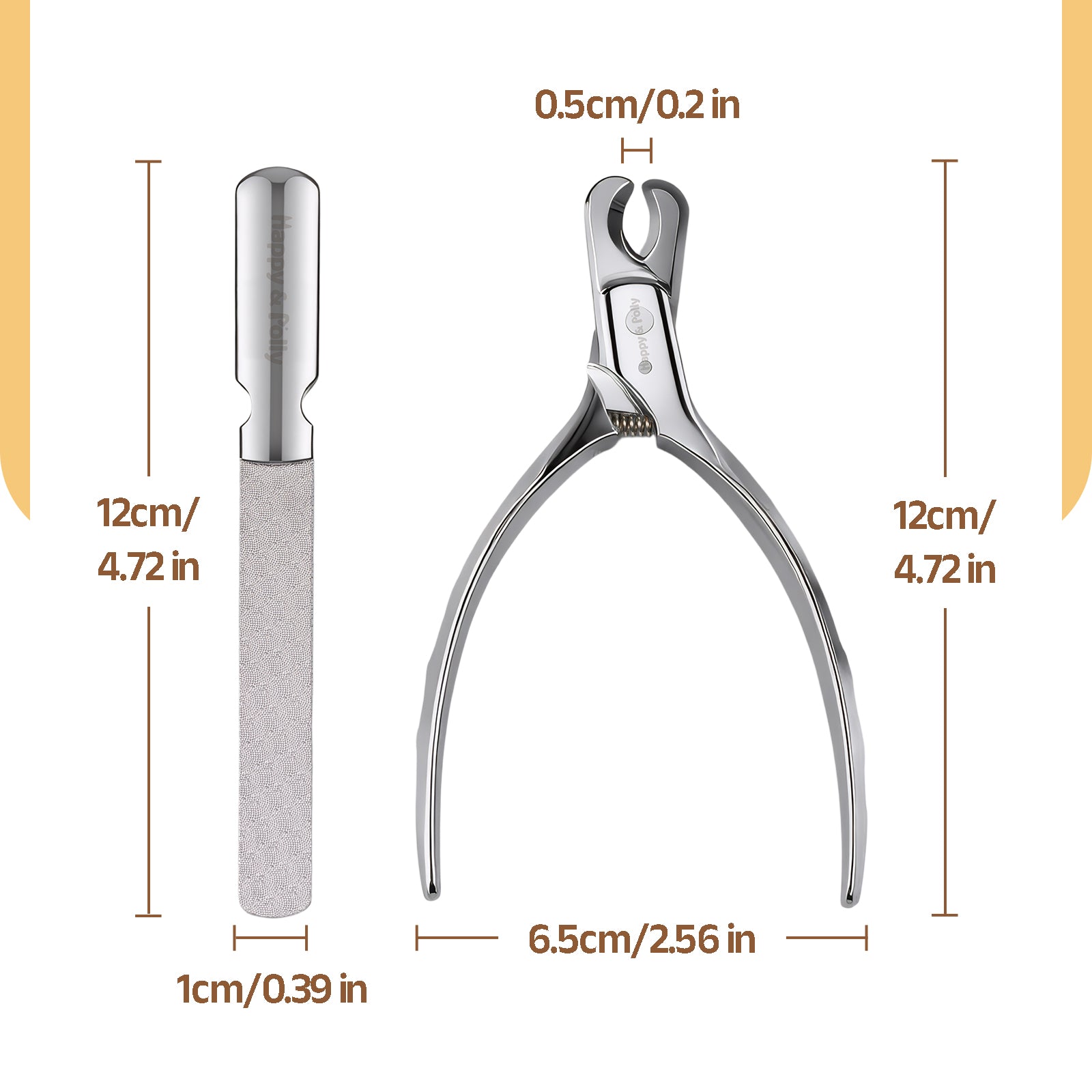 Stainless Steel Pet Nail Clipper with Nail File