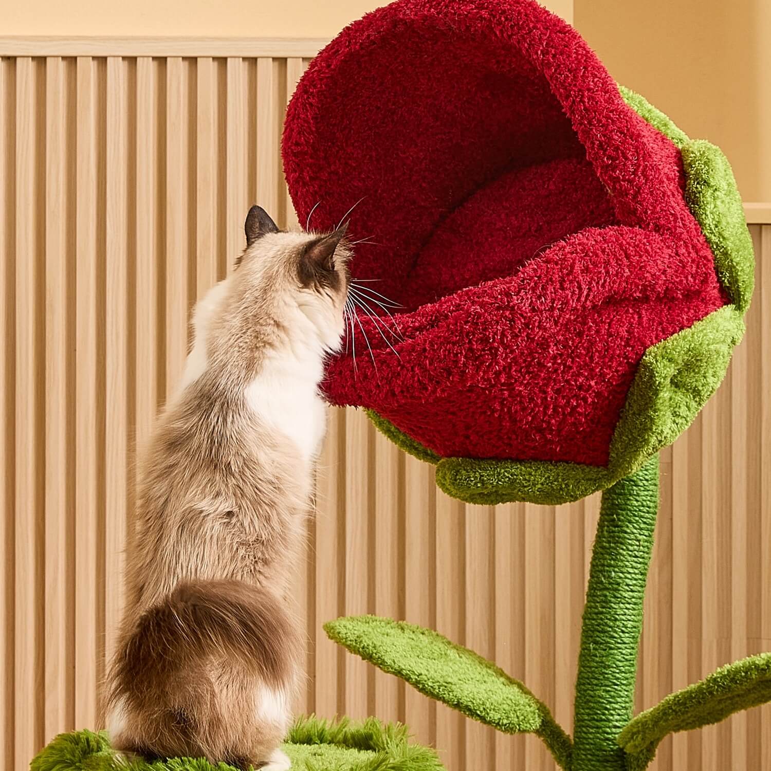 41.7'' Carnivorous Flower-Inspired Cat Tree – Happy & Polly