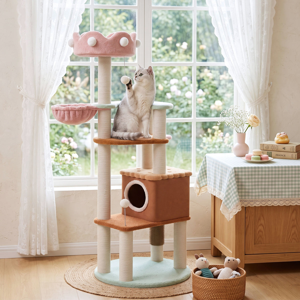 Happy &amp; Polly-Large Ice Cream Cat Tree-Beautiful Design