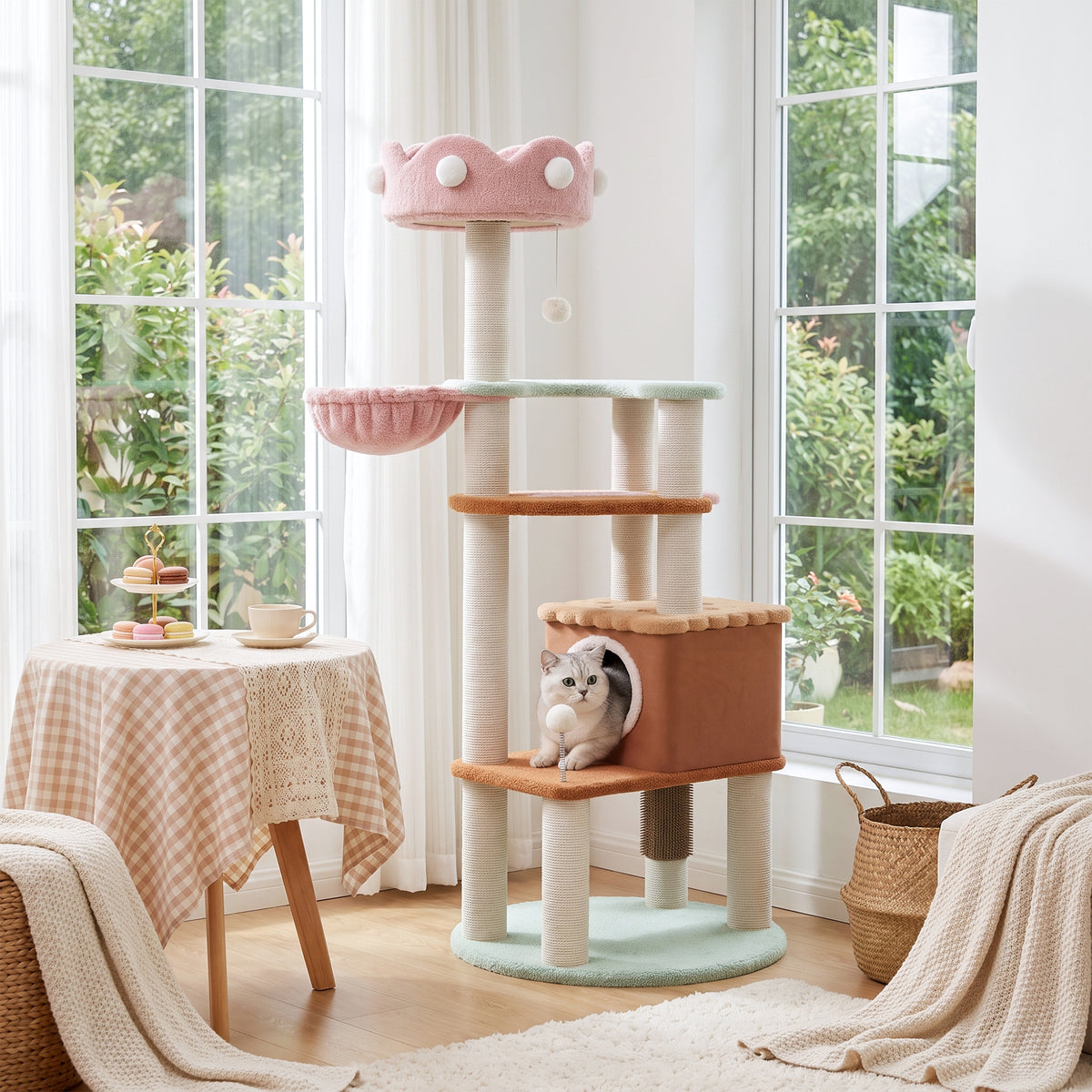Happy &amp; Polly-Large Ice Cream Cat Tree-Beautiful Design