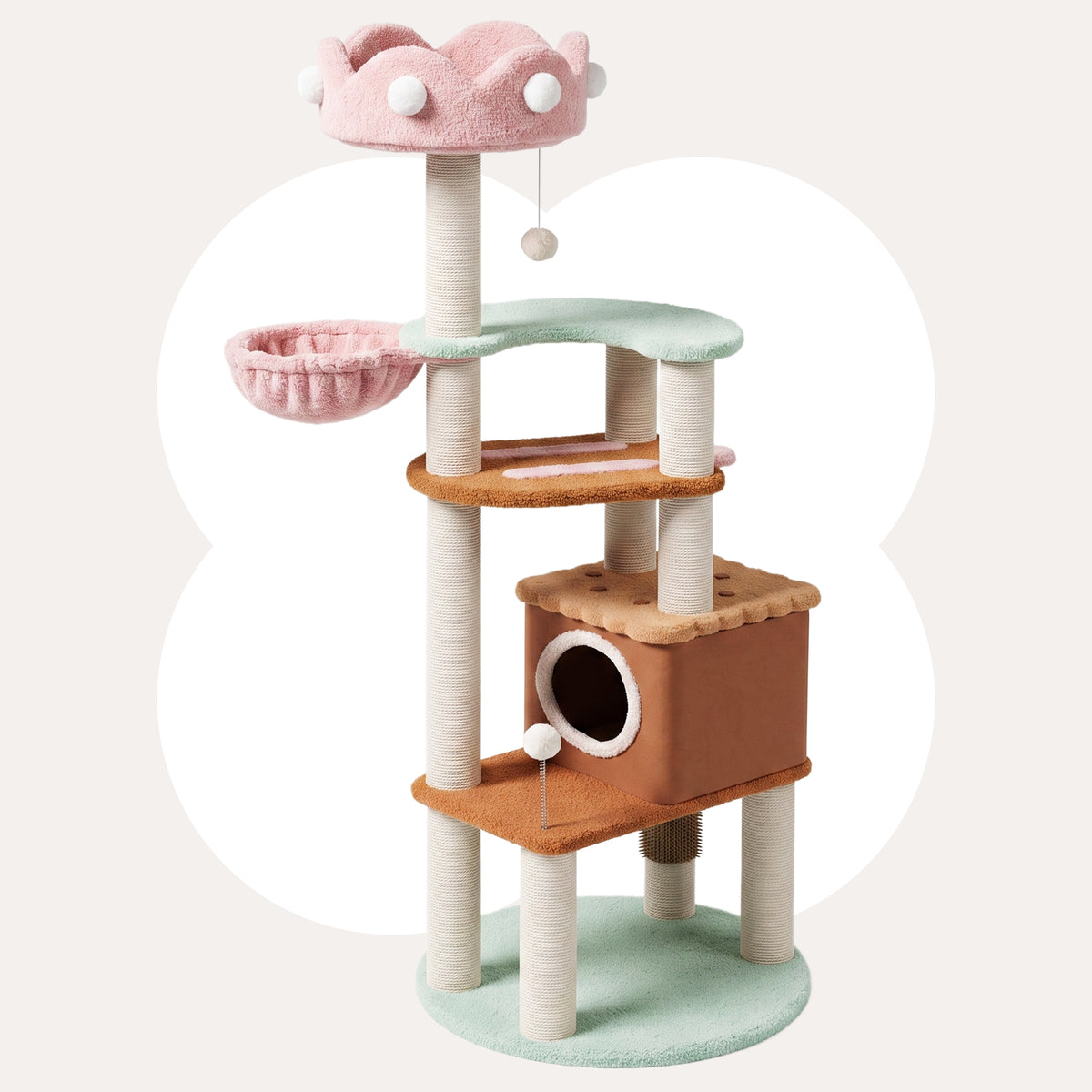 Happy &amp; Polly-Large Ice Cream Cat Tree-Product Image