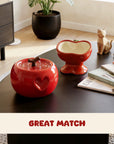 Love Apple Cat Bowl & Fountain Set