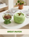 Love Apple Cat Bowl & Fountain Set