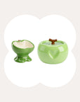 Love Apple Cat Bowl & Fountain Set