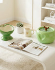 Love Apple Cat Bowl & Fountain Set