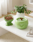Love Apple Cat Bowl & Fountain Set
