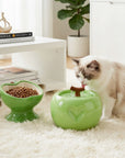 Love Apple Cat Bowl & Fountain Set