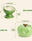Love Apple Cat Bowl & Fountain Set