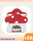 Mushroom Loft – Cat Bed & Scratcher Combo