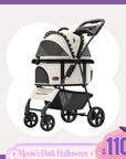 Foldable Pet Stroller with Detachable Carrier