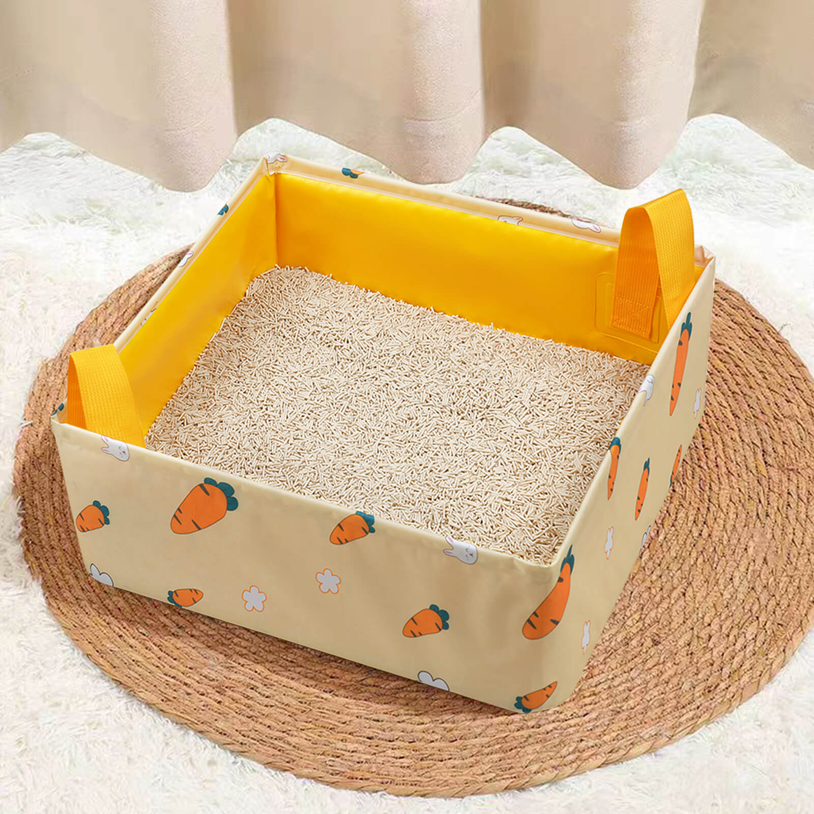 Portable Foldable Cat Litter Box – Perfect for Travel and Easy Cleanup Anywhere