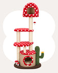 Large Red Mushroom Cat Tree - Product Image - Happy&Polly