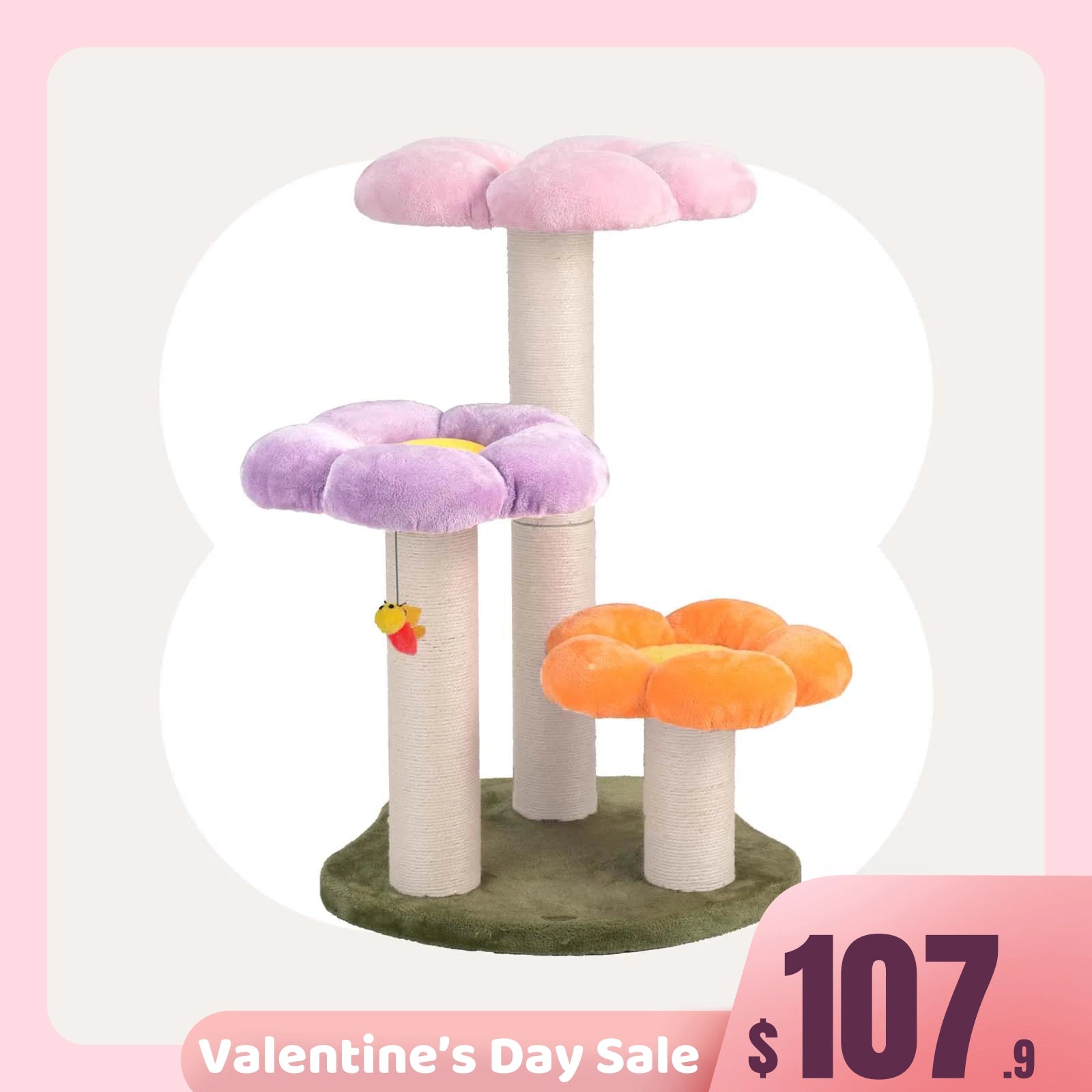Three Flower Cat Tree