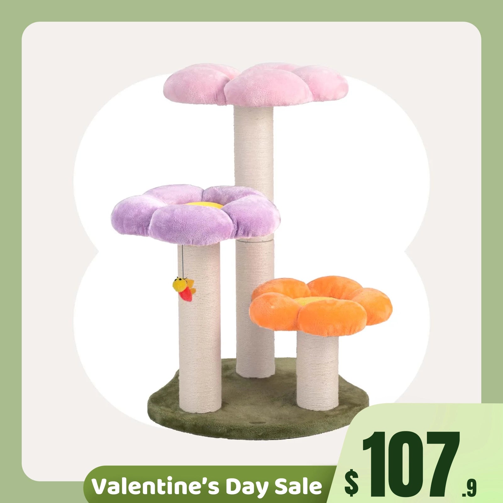 Three Flower Cat Tree