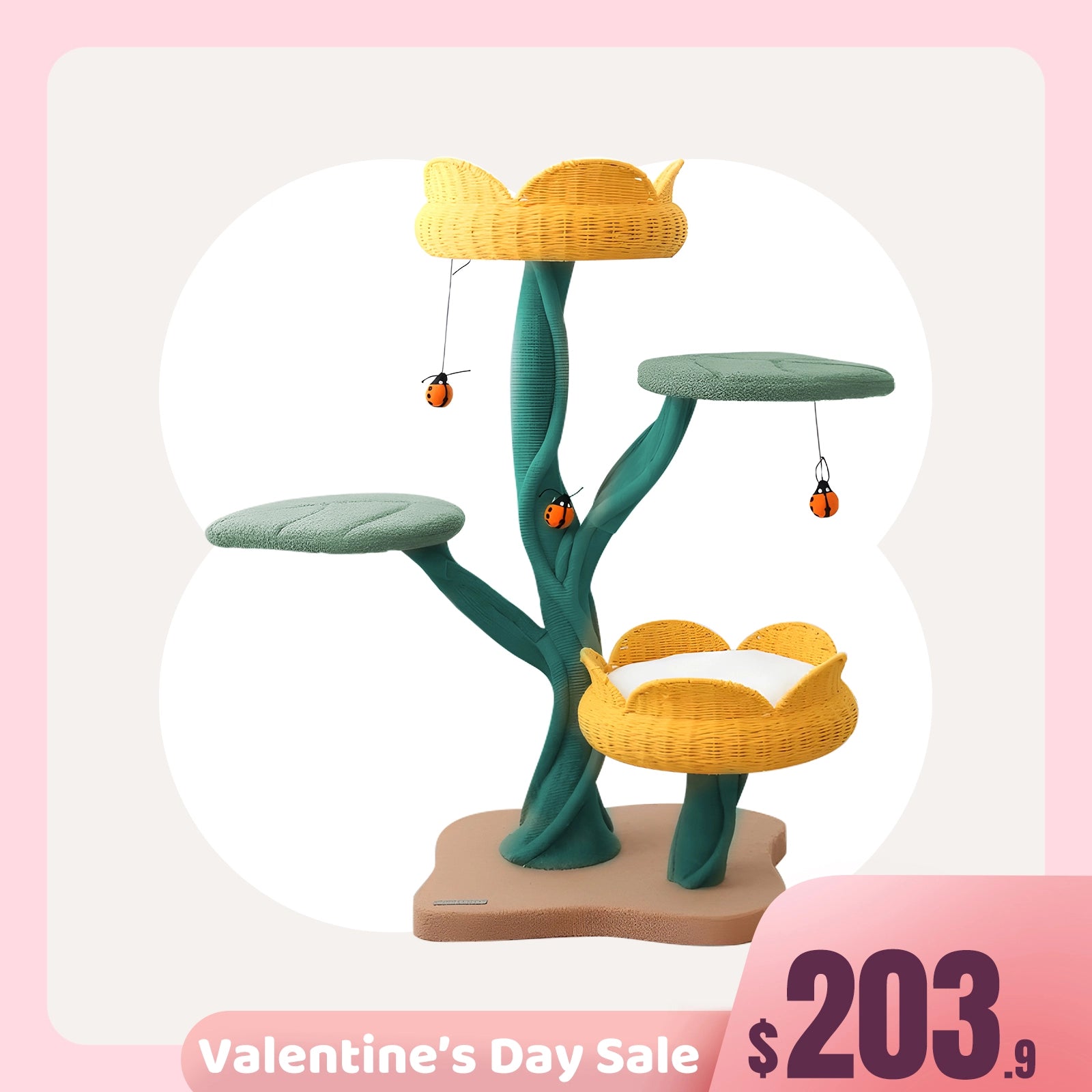 Yellow Tulip Cat Tree