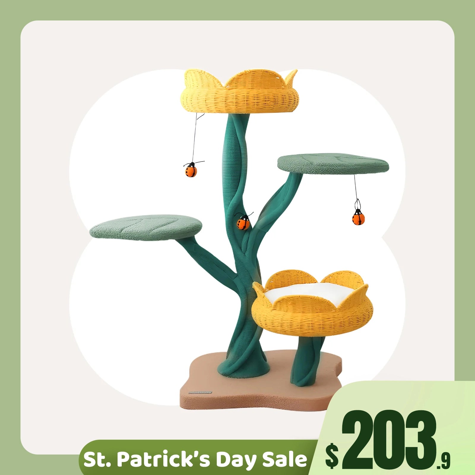 Yellow Tulip Cat Tree