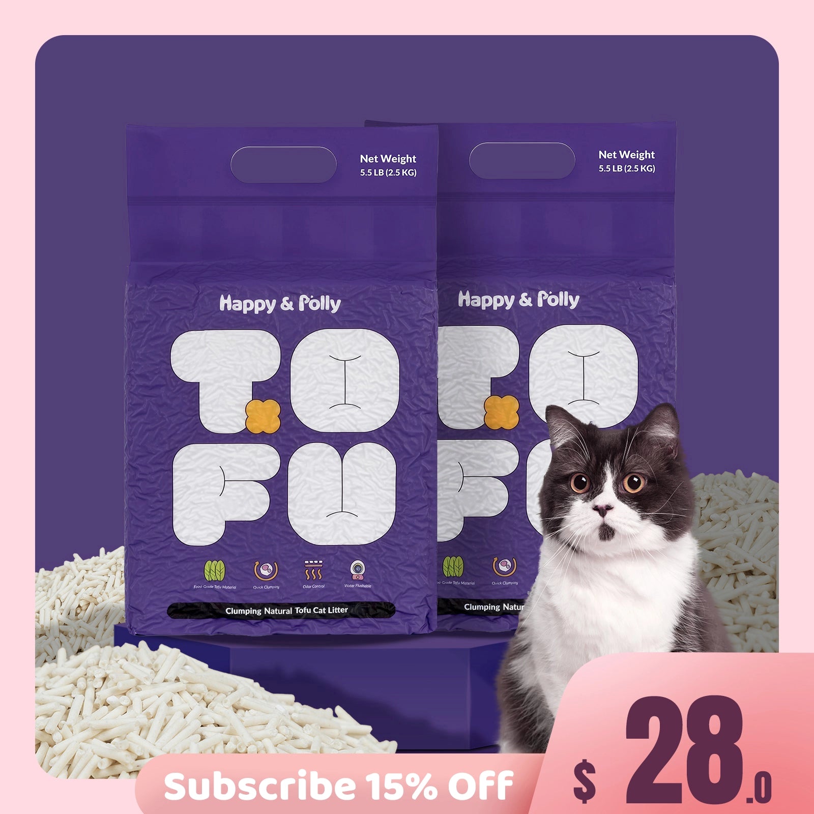 Clumping Natural Tofu Cat Litter