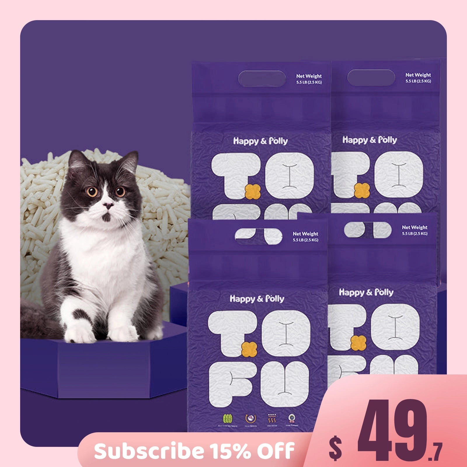 Clumping Natural Tofu Cat Litter