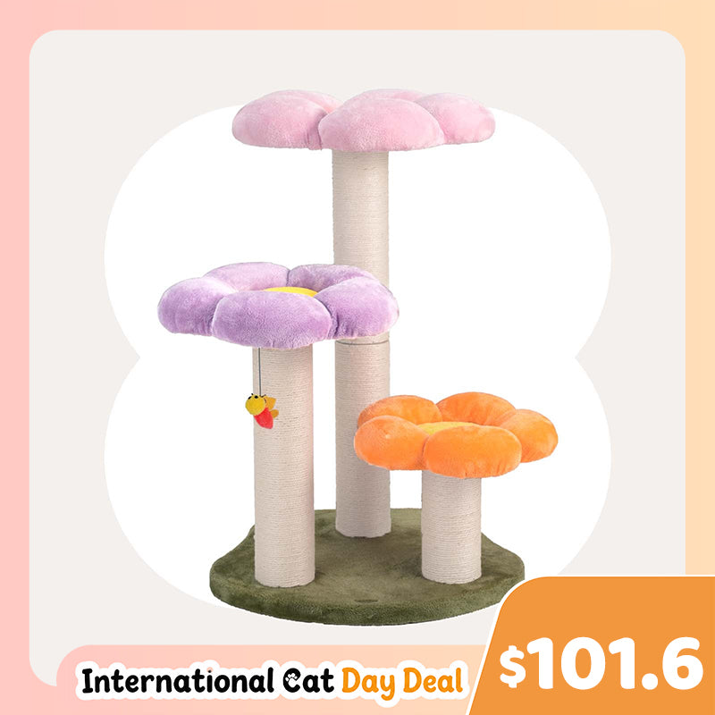 Three Flower Cat Tree