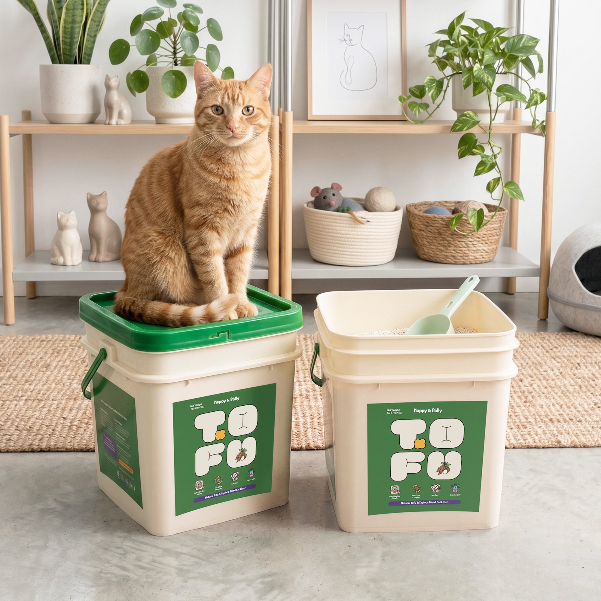 Tofu & Cassava Natural Cat Litter – Happy & Polly