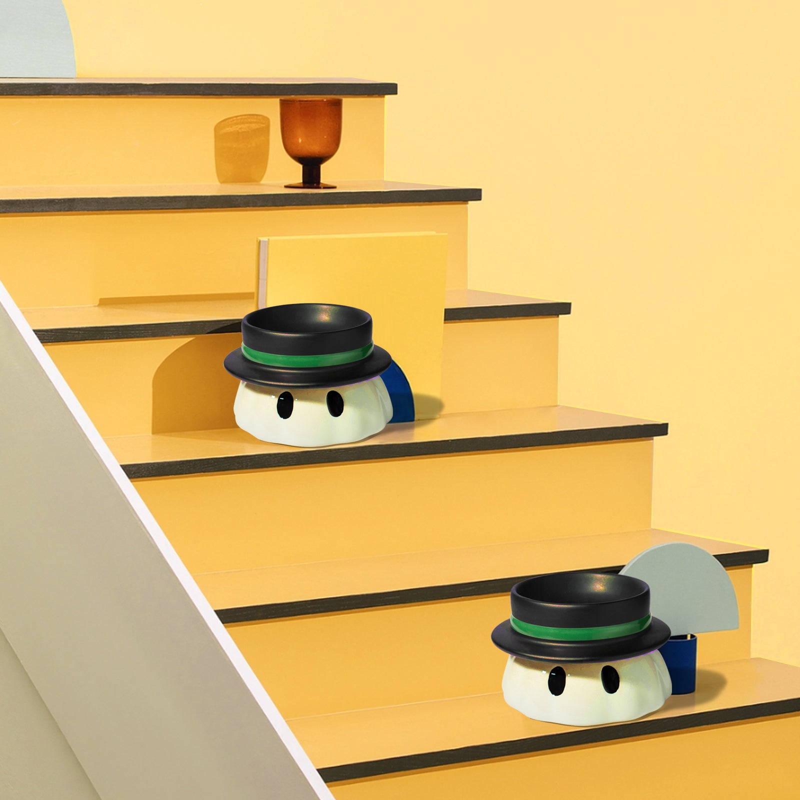 Top Hat Cat Bowl Set