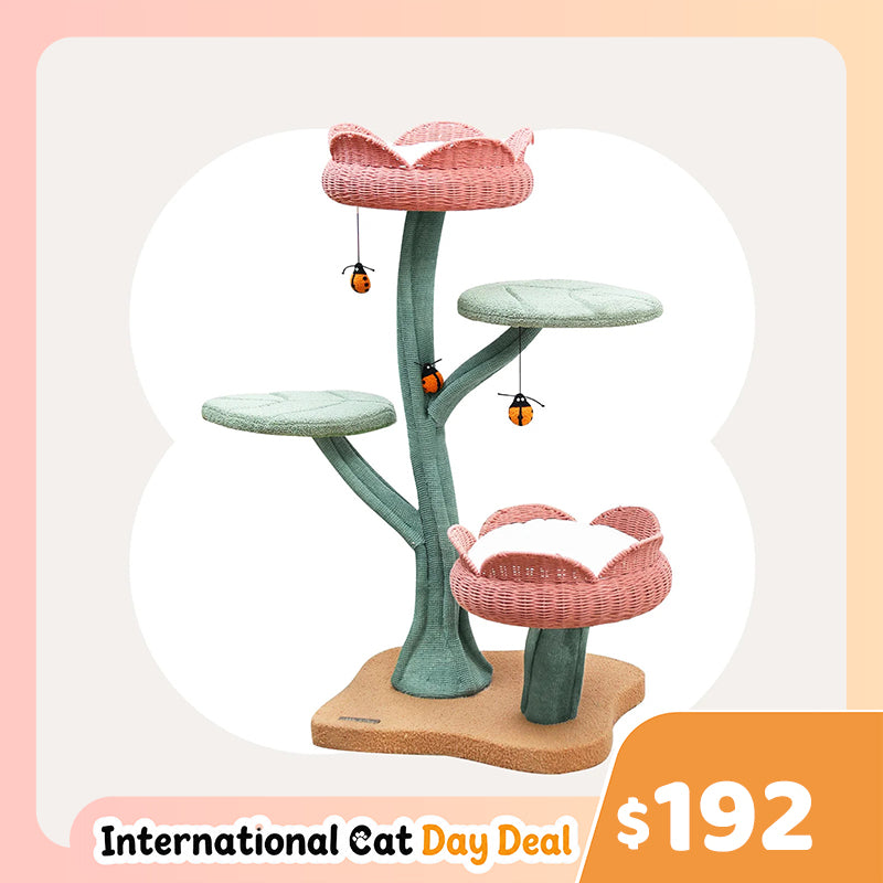 Yellow Tulip Cat Tree