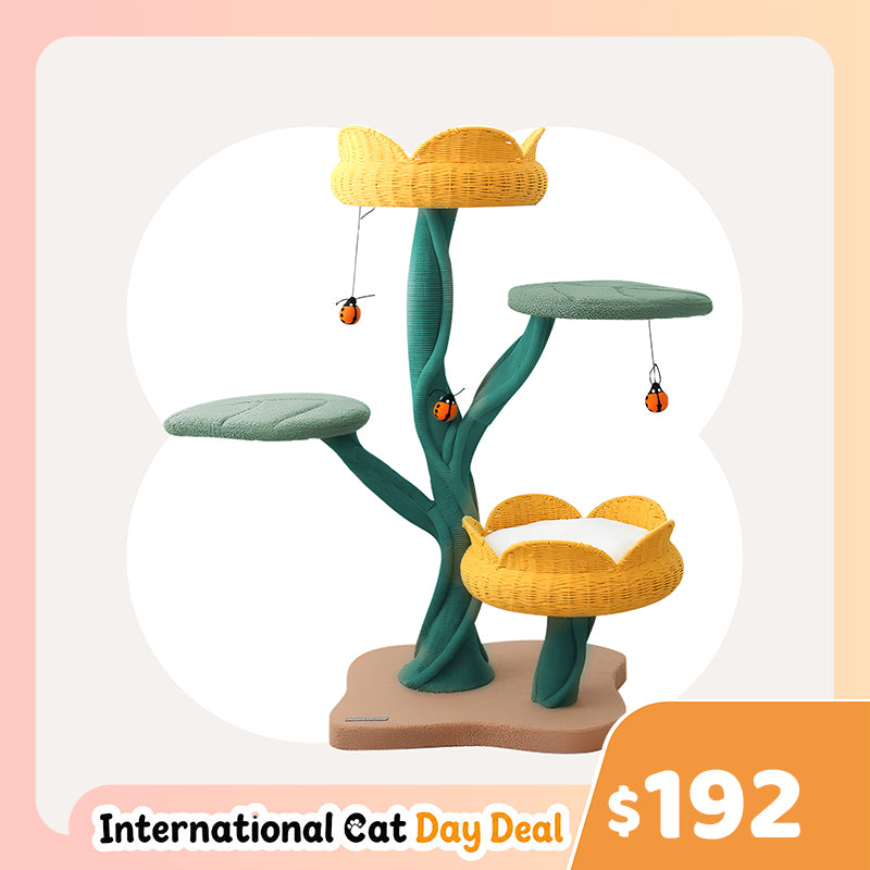 Yellow Tulip Cat Tree