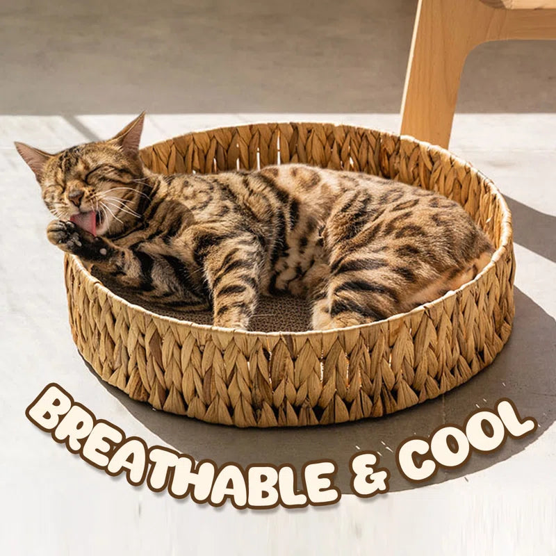 Handwoven Gourd Grass Cat Bed