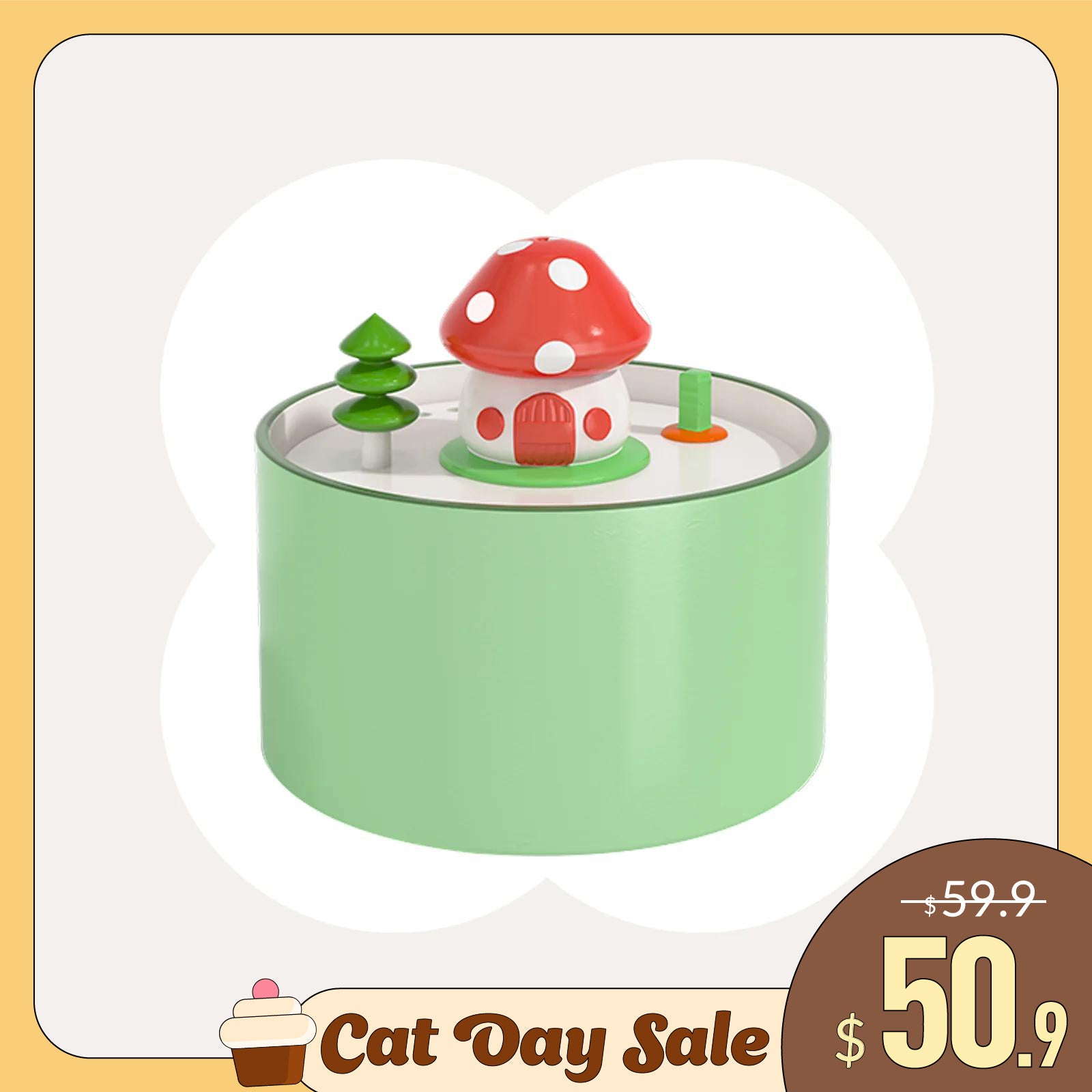 Mushroom House Water Fountain