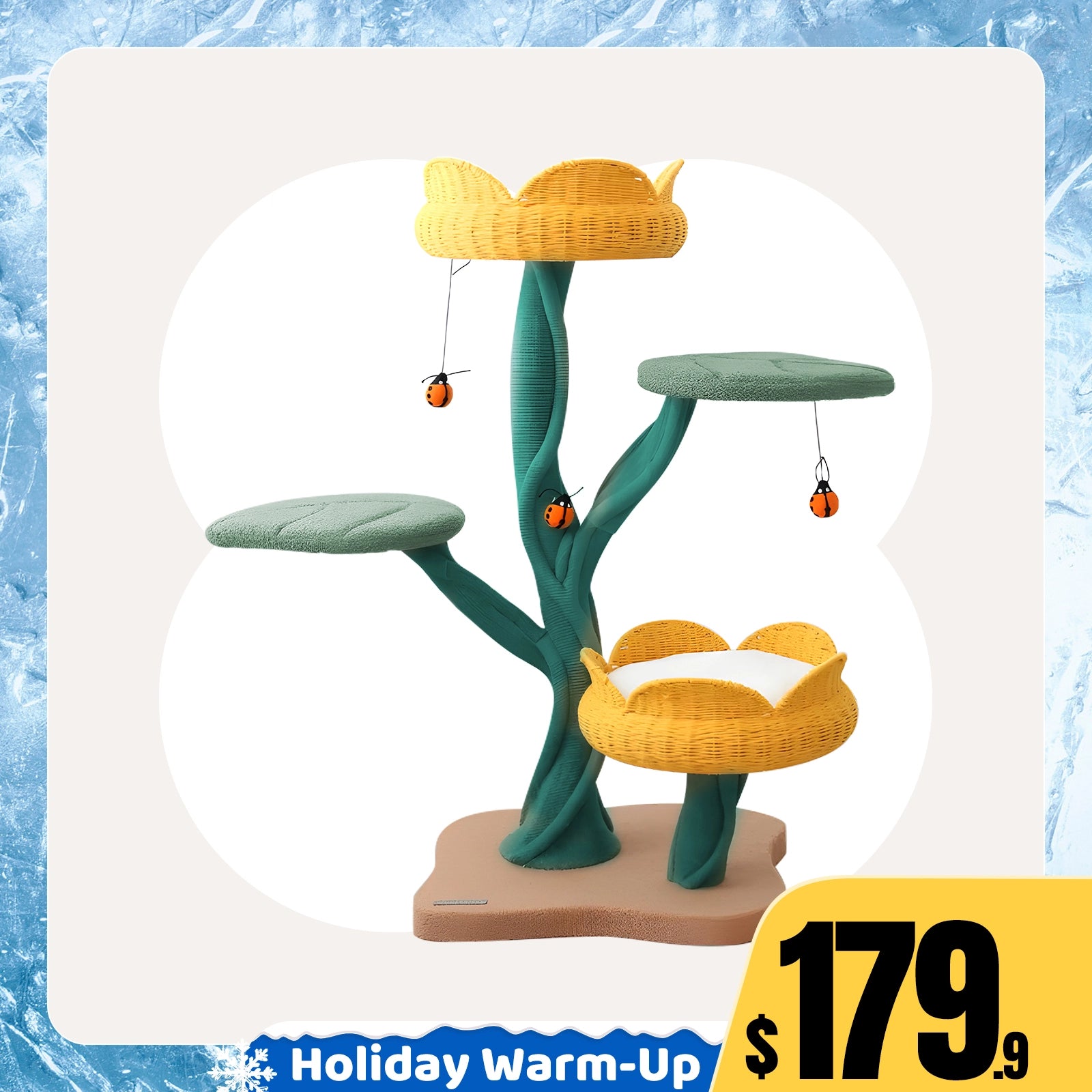 Yellow Tulip Cat Tree