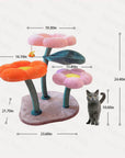 Dimensions of the Bloomy Flower Cat Tree