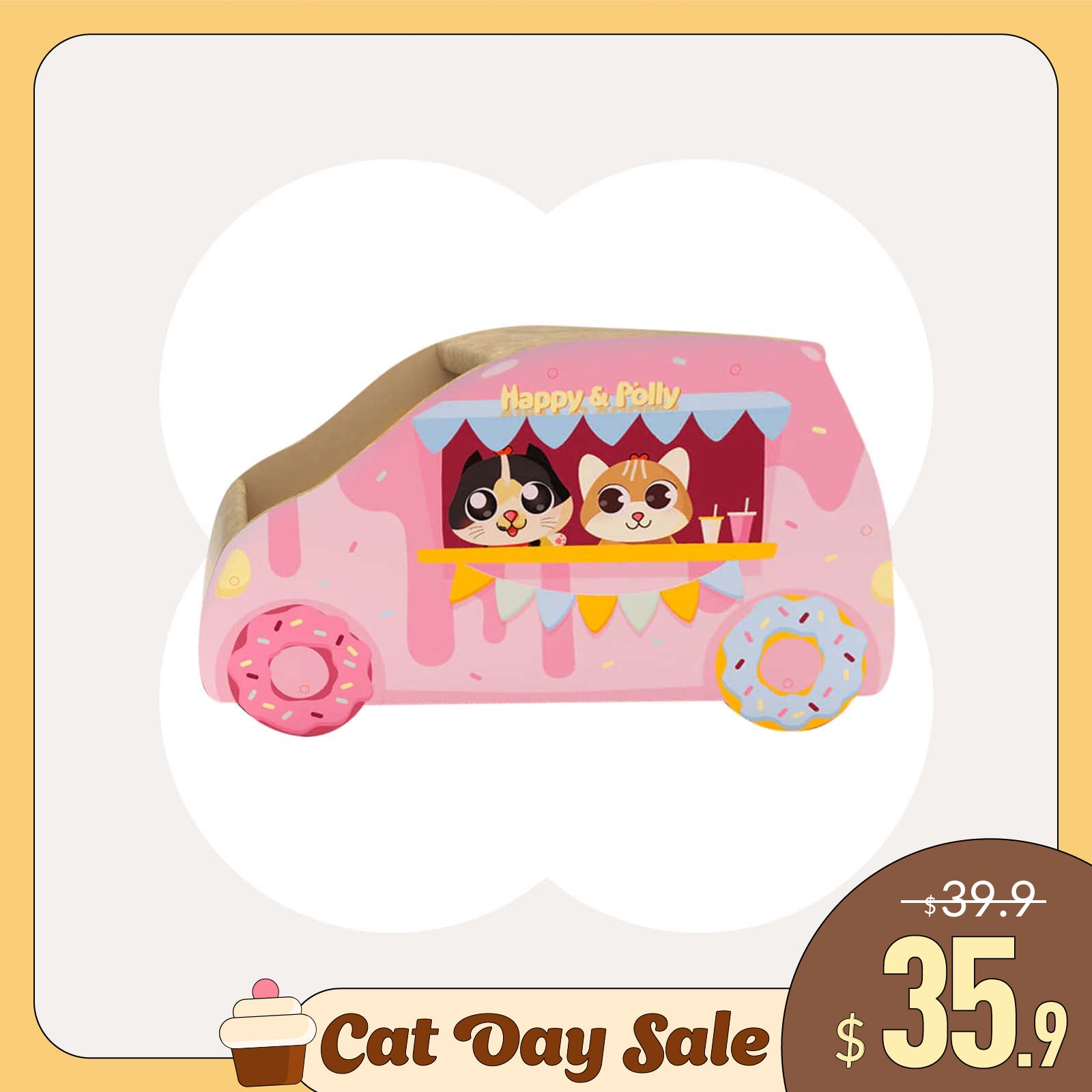 Donut Car Cat Scratcher