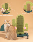 Cactus Cat Scratcher showing its dual surfaces—one for scratching and one for rubbing.