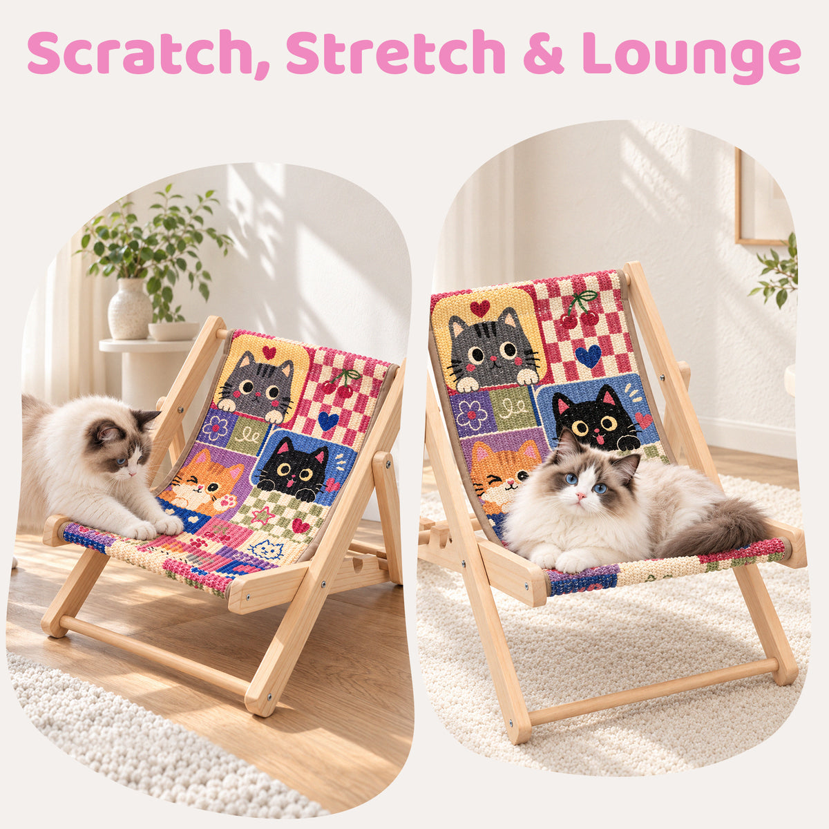 Scratch, stretch and lounge
