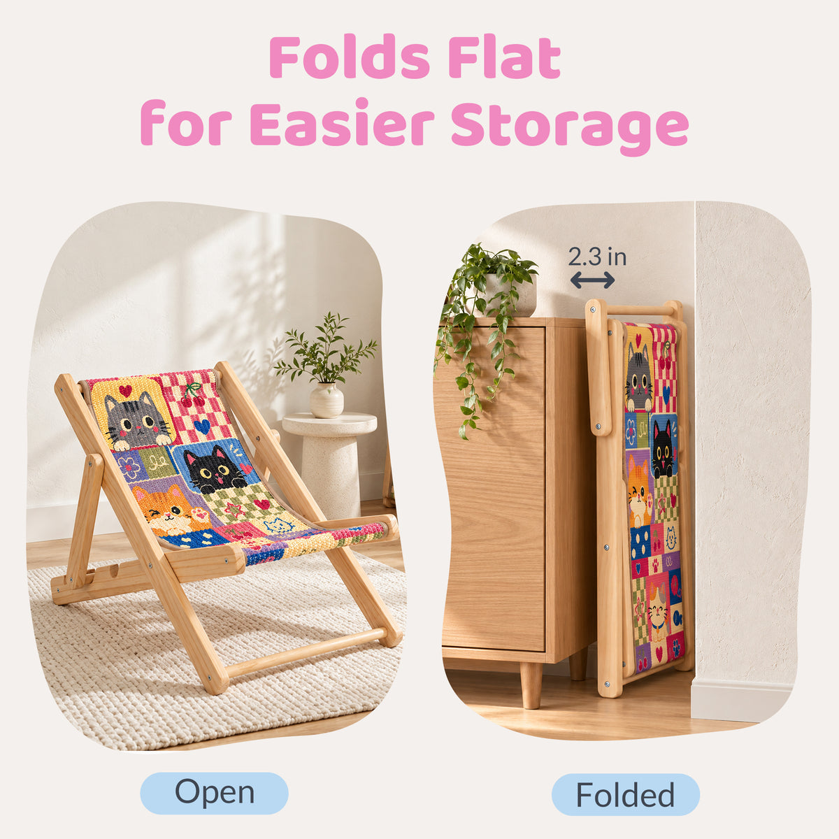 Folds flat for storage