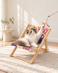 Cat relaxing on Sweet Cat Patchwork chair