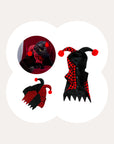 Red and Black Checkered Cat Clown Costume