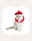 Christmas Stylish Floral Cat Beret