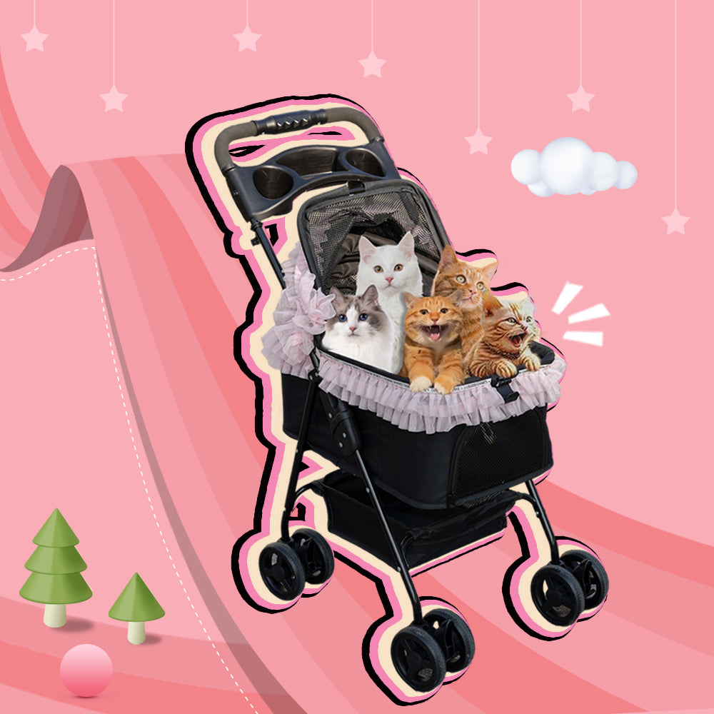 Princess Foldable Pet Stroller