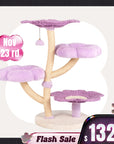 Purple Woven Flower Cat Tree