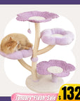 Purple Woven Flower Cat Tree