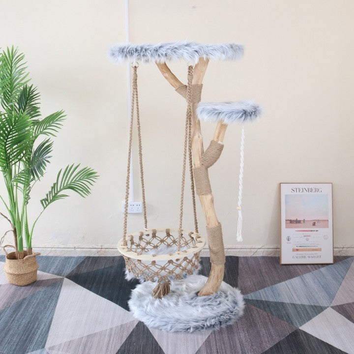 Gray Cloud Swing Cat Tree