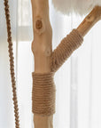 Sisal-wrapped pole detail of the Cloud Swing Cat Tree