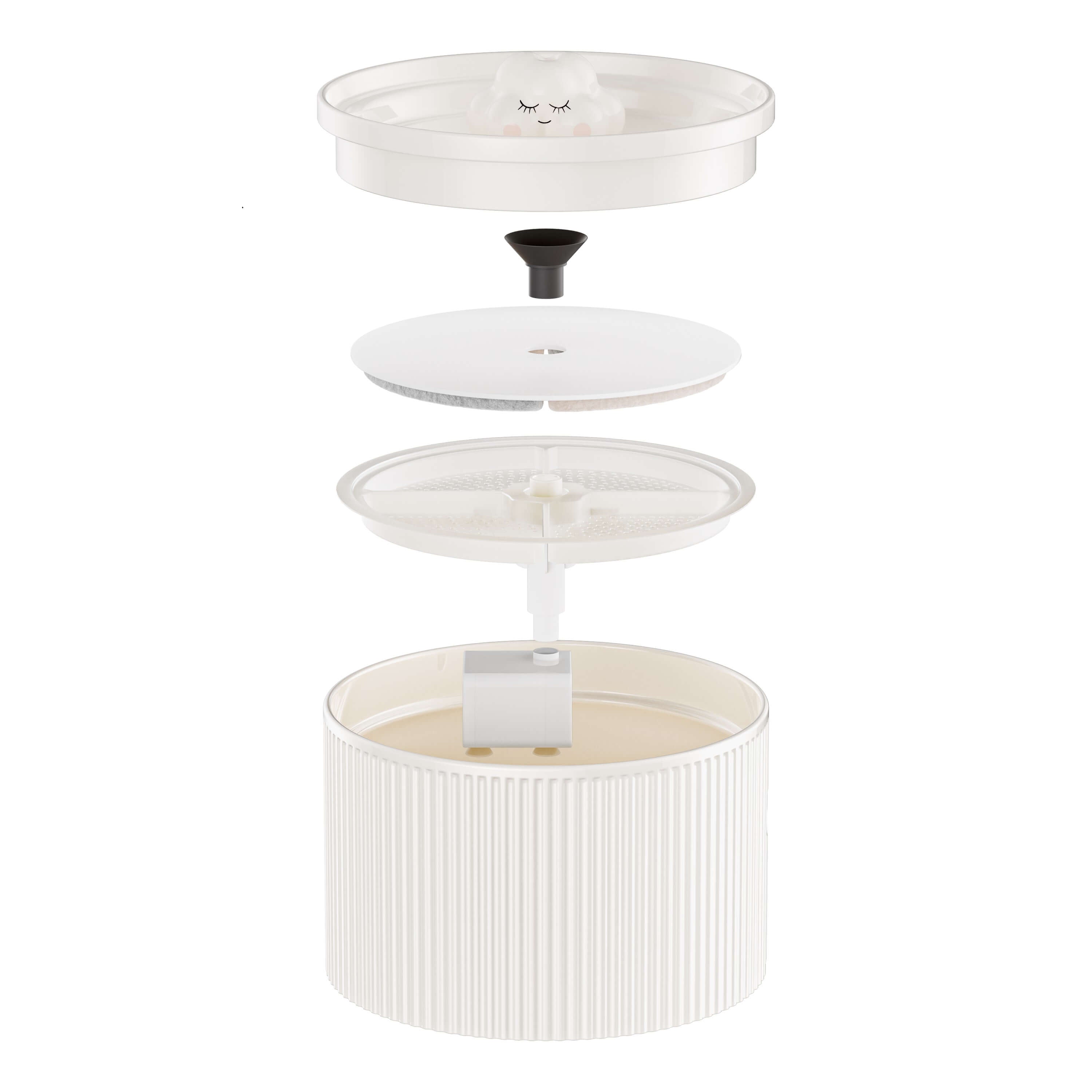 50oz Cloud Cat Water Fountain: Enhanced Filtering for Refreshing Hydration