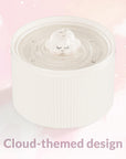 50oz Cloud Cat Water Fountain: Enhanced Filtering for Refreshing Hydration