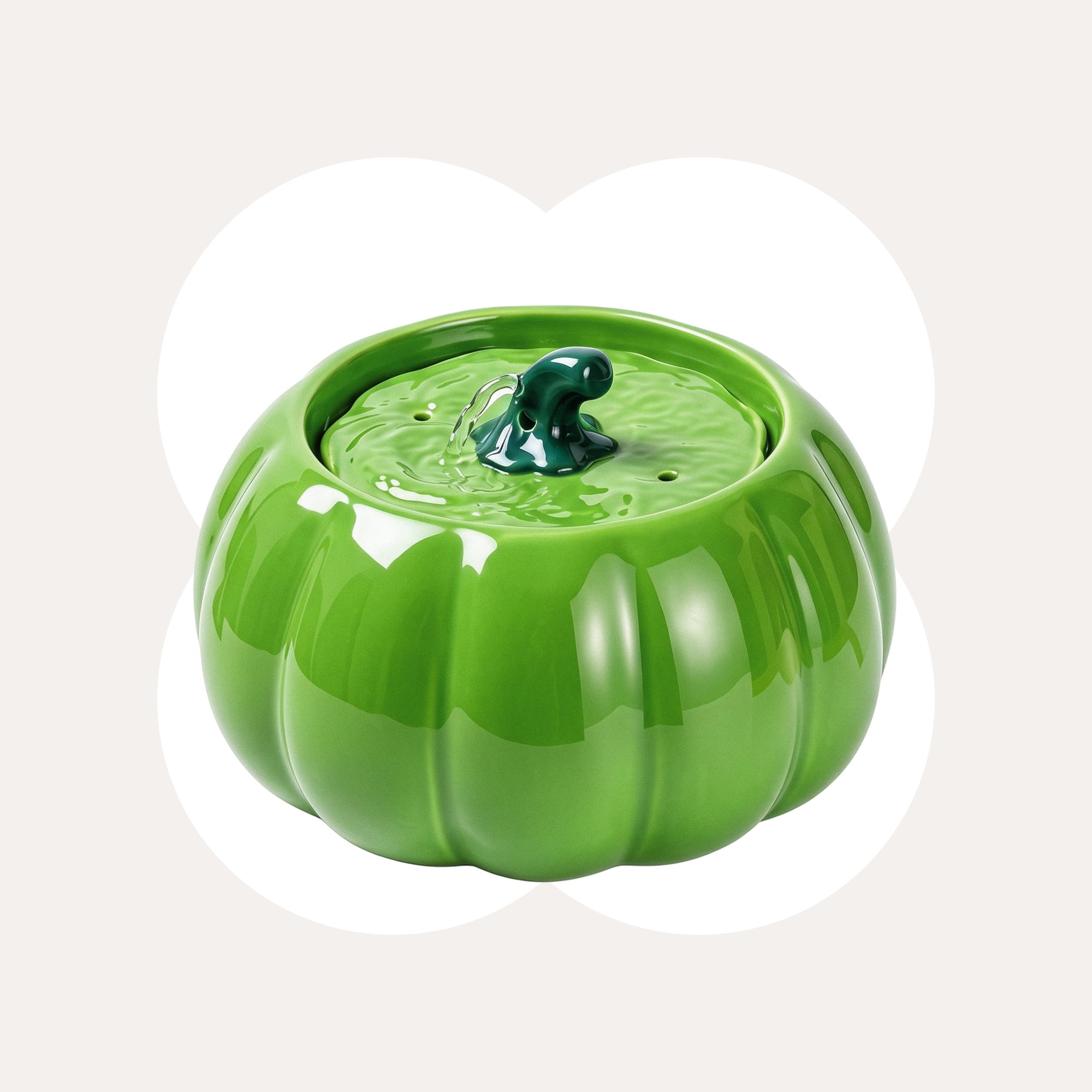 44oz Pumpkin Patch Cat Water Fountain in Green