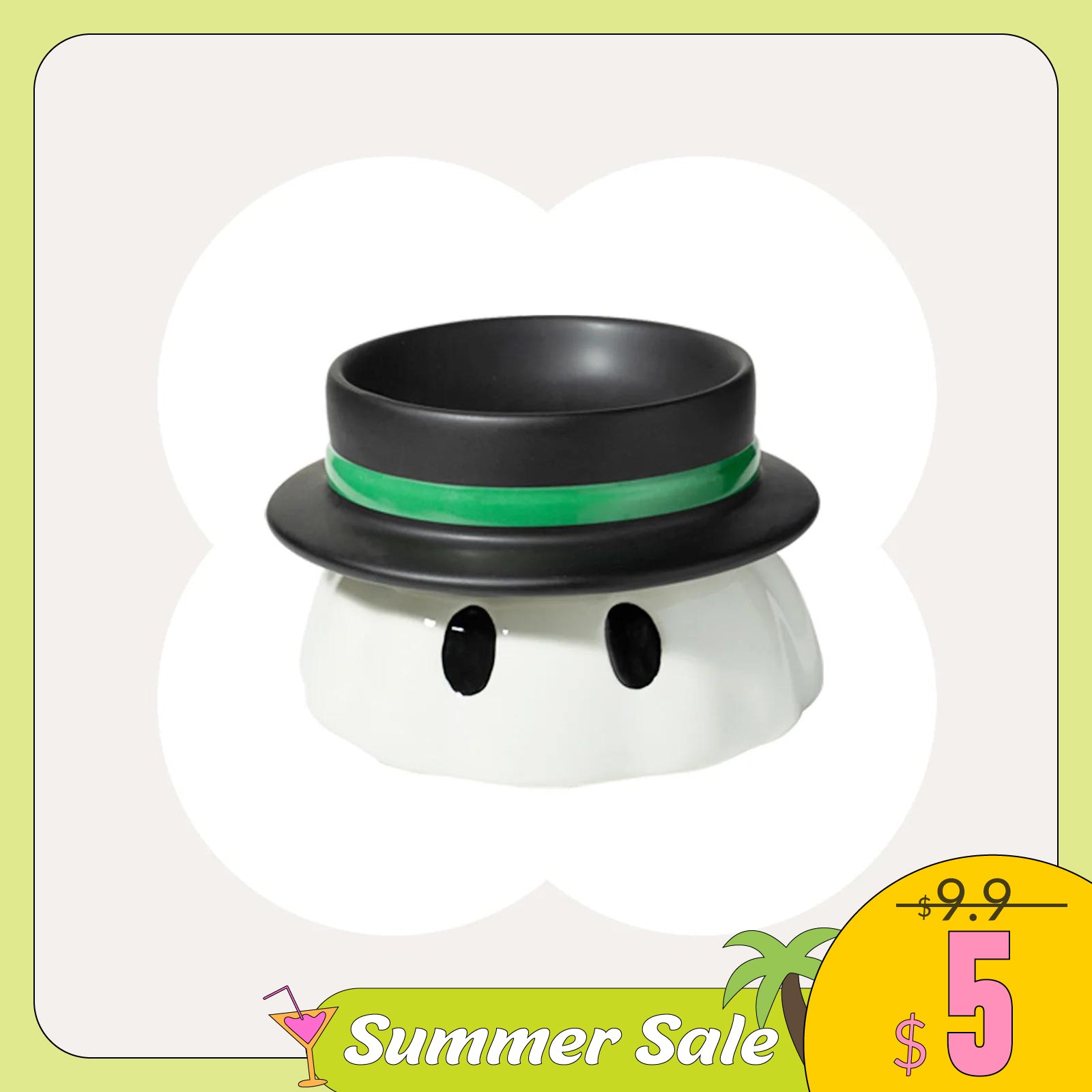 Gothic 26.5oz / 750ml Top Hat Cat Bowl Set