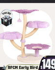 Purple Woven Flower Cat Tree